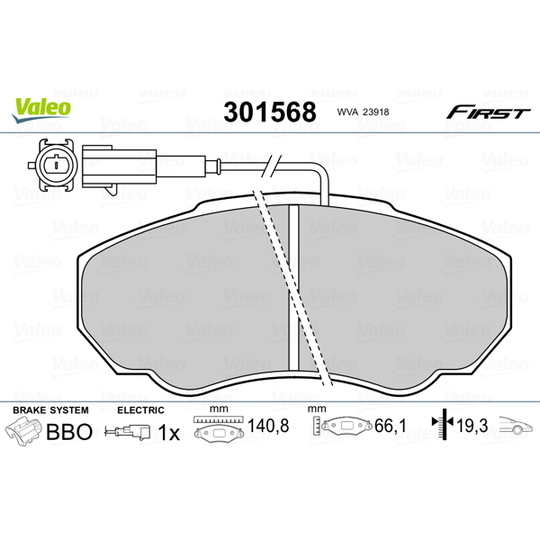 301568 - Piduriklotsi komplekt, ketaspidur 