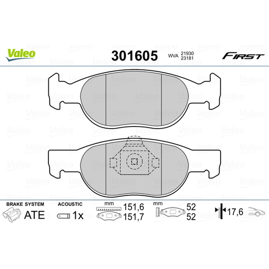 301605 - Brake Pad Set, disc brake 