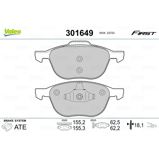 301649 - Brake Pad Set, disc brake 
