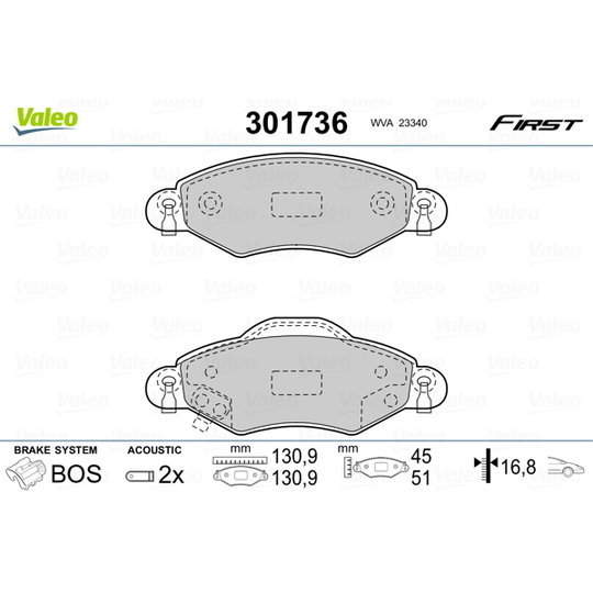 301736 - Brake Pad Set, disc brake 