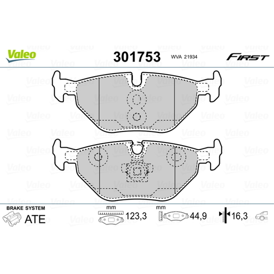 301753 - Brake Pad Set, disc brake 