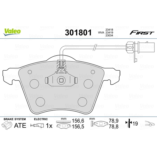 301801 - Brake Pad Set, disc brake 