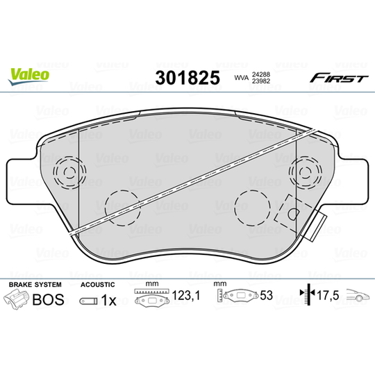 301825 - Brake Pad Set, disc brake 