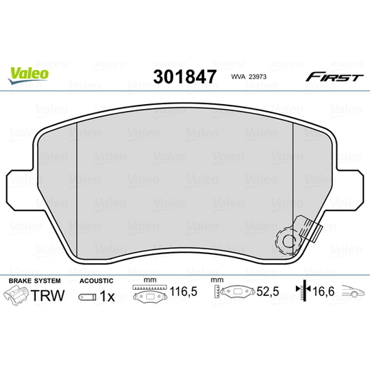 301847 - Brake Pad Set, disc brake 