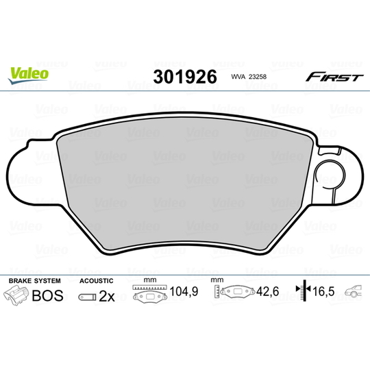 301926 - Brake Pad Set, disc brake 