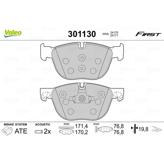 301130 - Brake Pad Set, disc brake 