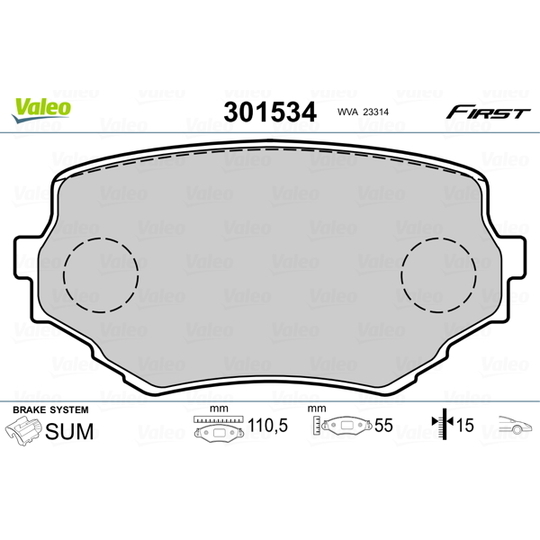 301534 - Brake Pad Set, disc brake 