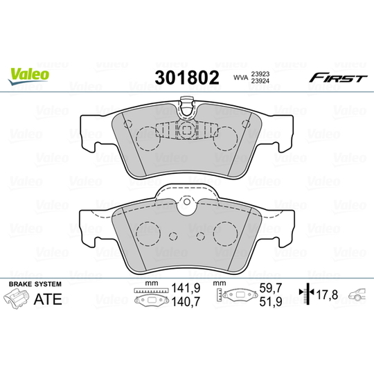 301802 - Brake Pad Set, disc brake 