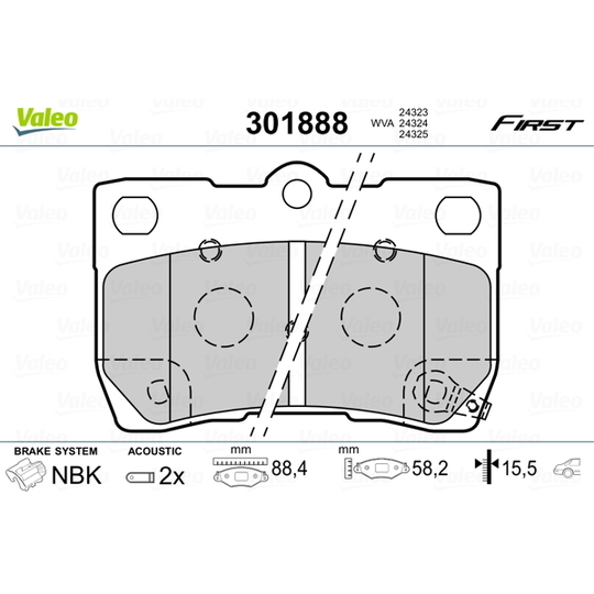 301888 - Brake Pad Set, disc brake 