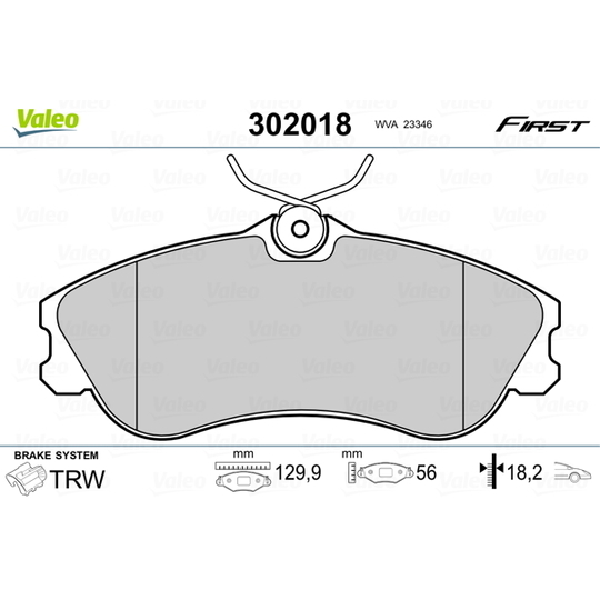 302018 - Brake Pad Set, disc brake 
