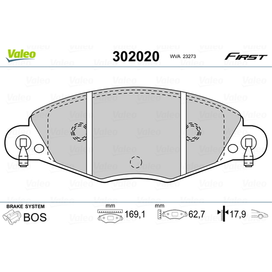 302020 - Brake Pad Set, disc brake 