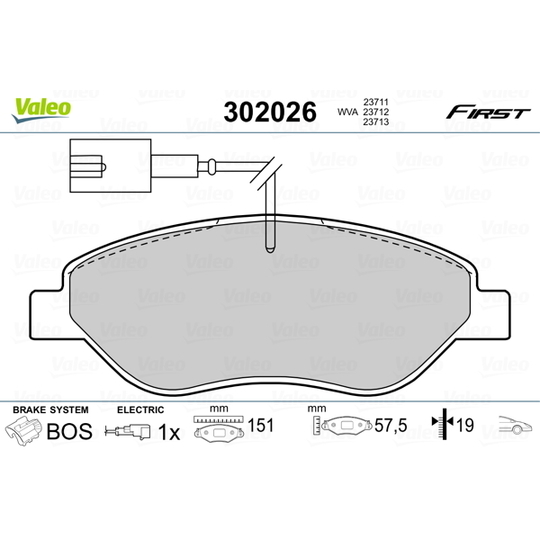 302026 - Brake Pad Set, disc brake 