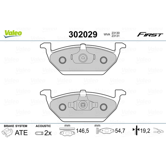 302029 - Brake Pad Set, disc brake 