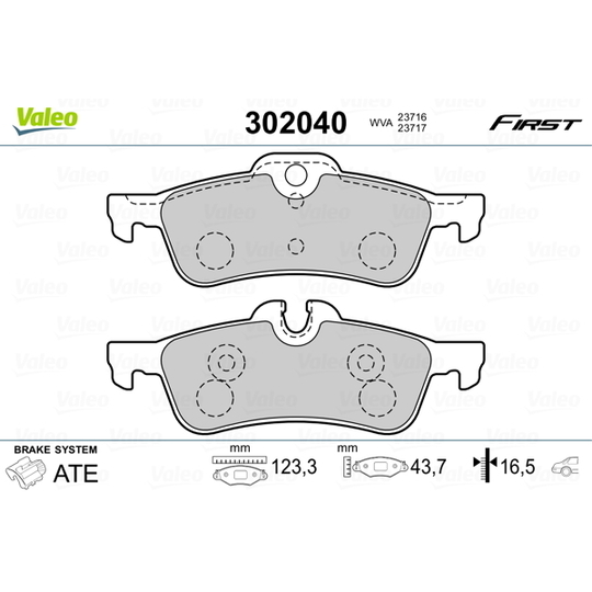 302040 - Brake Pad Set, disc brake 