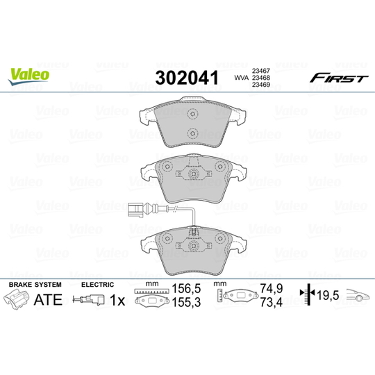 302041 - Brake Pad Set, disc brake 