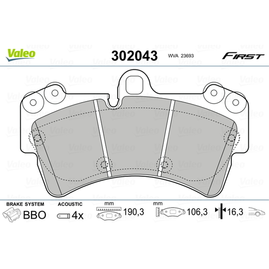 302043 - Brake Pad Set, disc brake 
