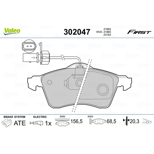 302047 - Brake Pad Set, disc brake 
