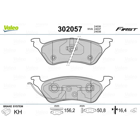 302057 - Brake Pad Set, disc brake 