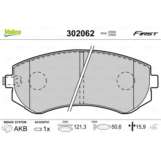 302062 - Brake Pad Set, disc brake 