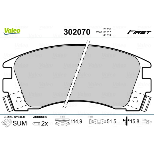 302070 - Brake Pad Set, disc brake 