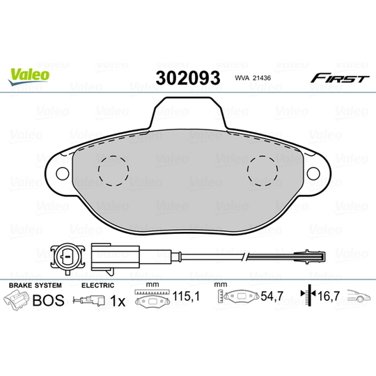 302093 - Brake Pad Set, disc brake 