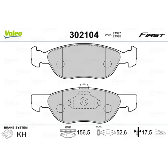 302104 - Brake Pad Set, disc brake 