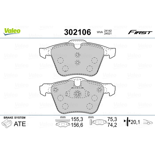 302106 - Brake Pad Set, disc brake 