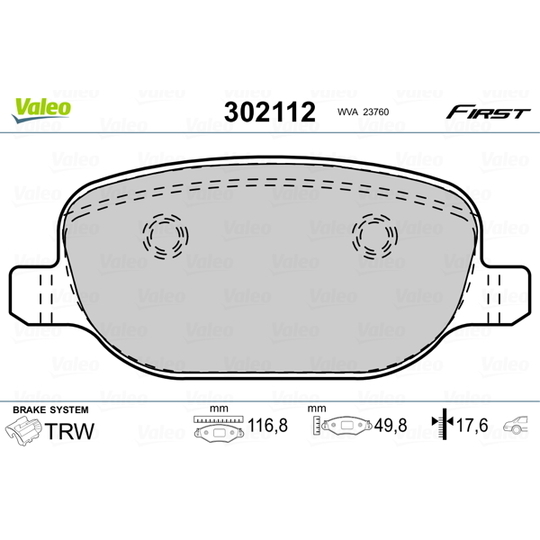 302112 - Brake Pad Set, disc brake 