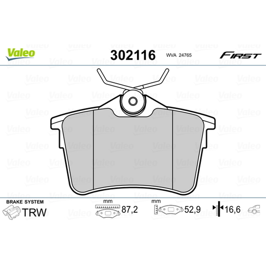 302116 - Brake Pad Set, disc brake 