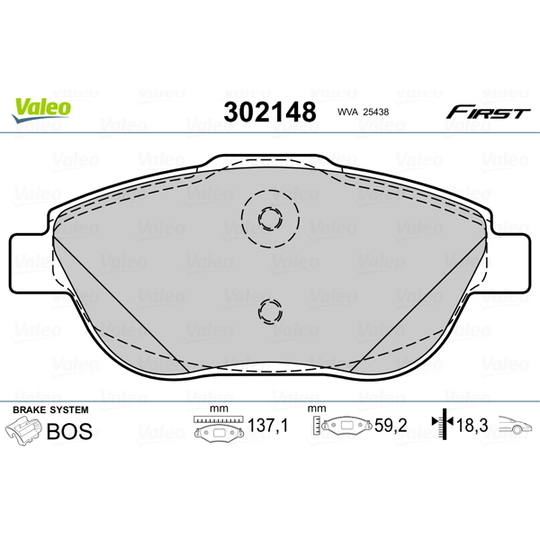 302148 - Brake Pad Set, disc brake 