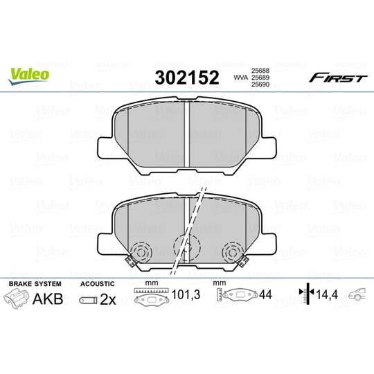 302152 - Brake Pad Set, disc brake 