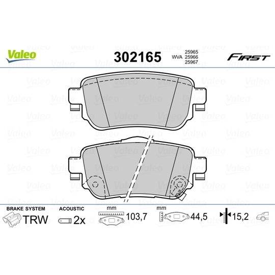 302165 - Brake Pad Set, disc brake 