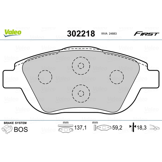 302218 - Brake Pad Set, disc brake 