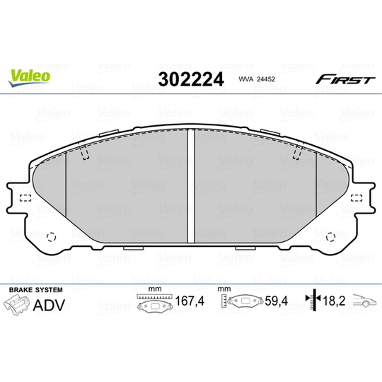 302224 - Brake Pad Set, disc brake 