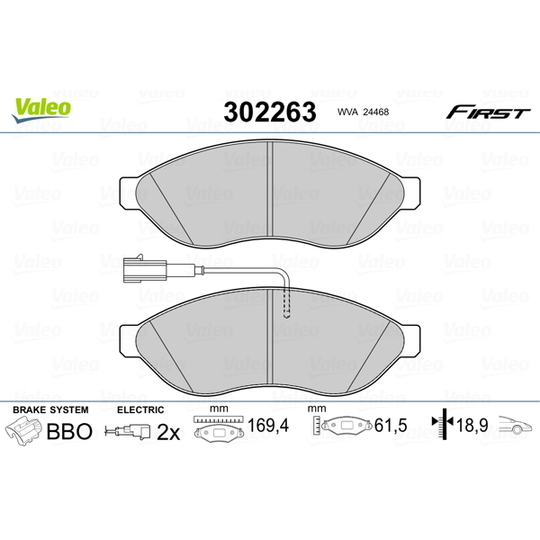 302263 - Brake Pad Set, disc brake 