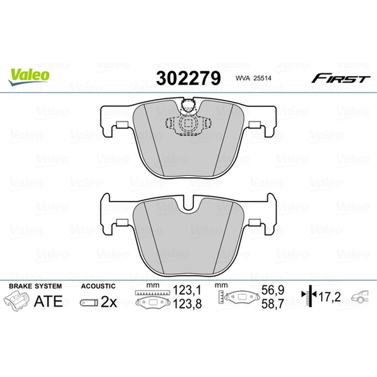302279 - Brake Pad Set, disc brake 