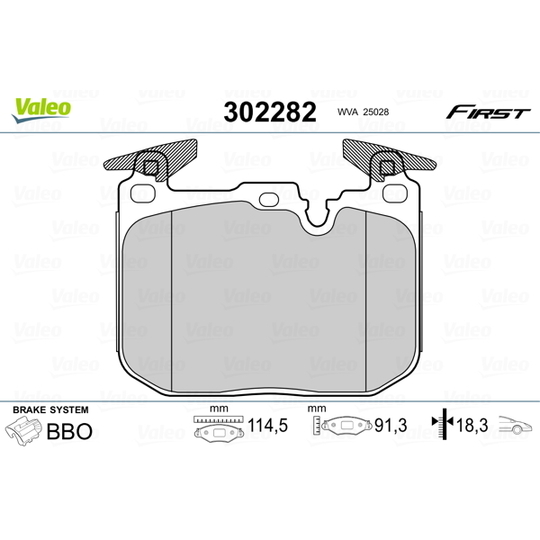 302282 - Brake Pad Set, disc brake 