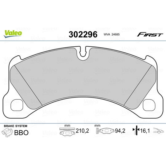 302296 - Brake Pad Set, disc brake 