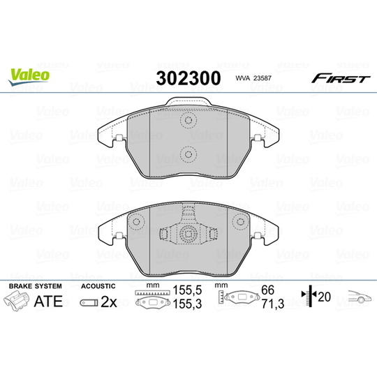 302300 - Brake Pad Set, disc brake 