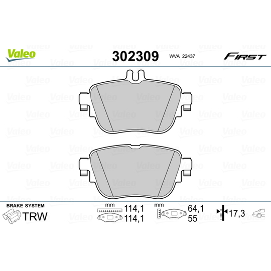302309 - Brake Pad Set, disc brake 