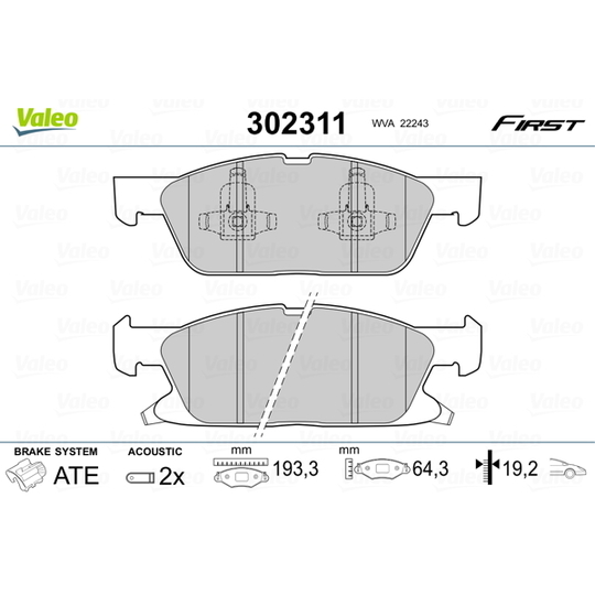302311 - Brake Pad Set, disc brake 