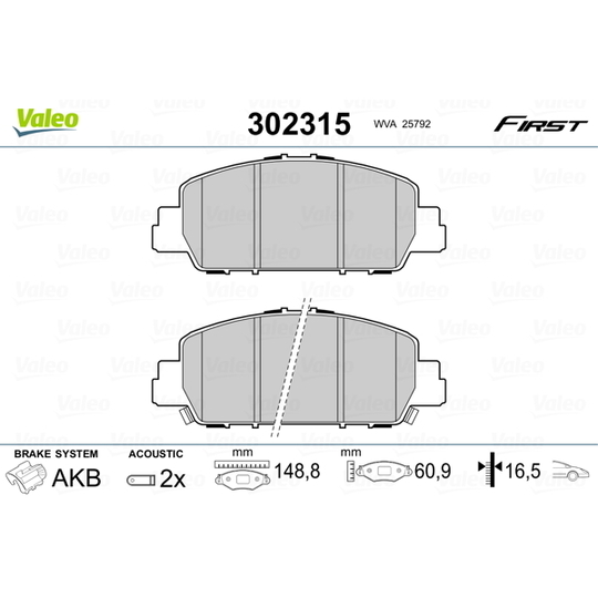 302315 - Brake Pad Set, disc brake 