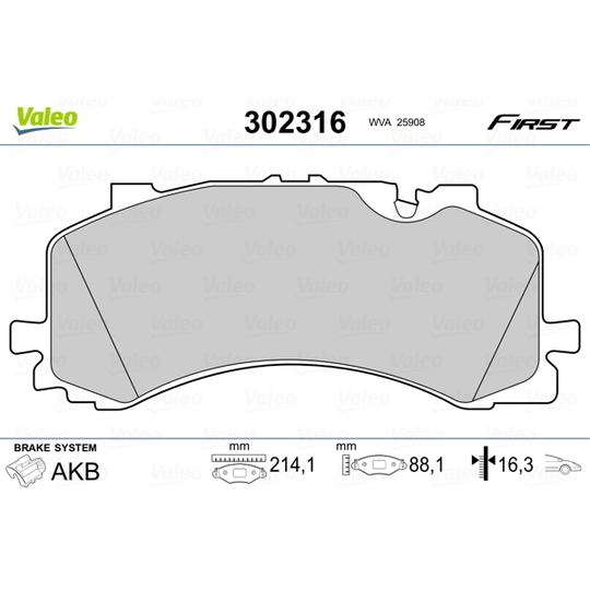 302316 - Brake Pad Set, disc brake 