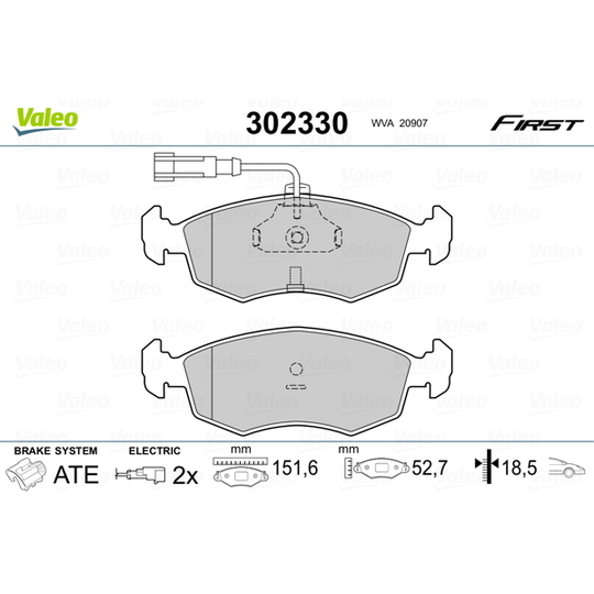 302330 - Brake Pad Set, disc brake 