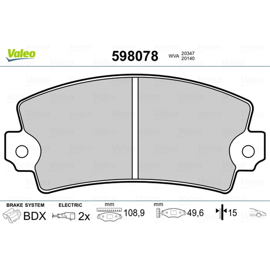 598078 - Brake Pad Set, disc brake 