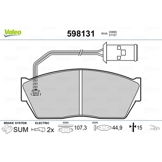 598131 - Brake Pad Set, disc brake 