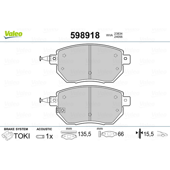 598918 - Brake Pad Set, disc brake 