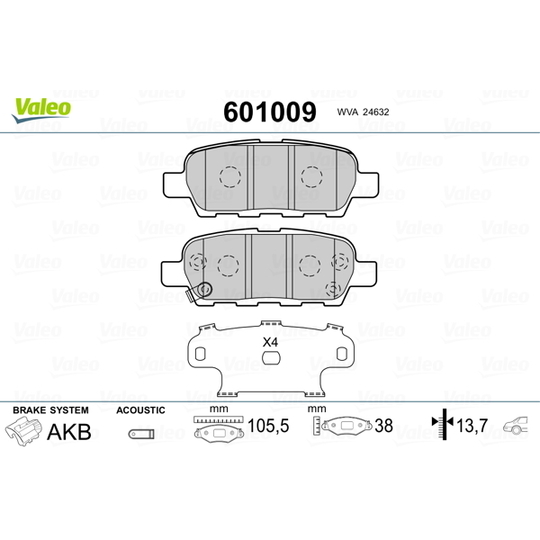 601009 - Brake Pad Set, disc brake 
