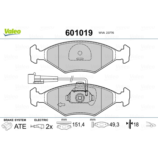 601019 - Brake Pad Set, disc brake 