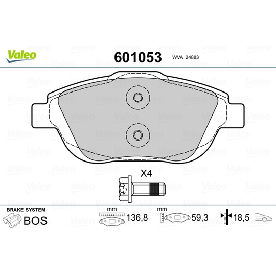 601053 - Brake Pad Set, disc brake 